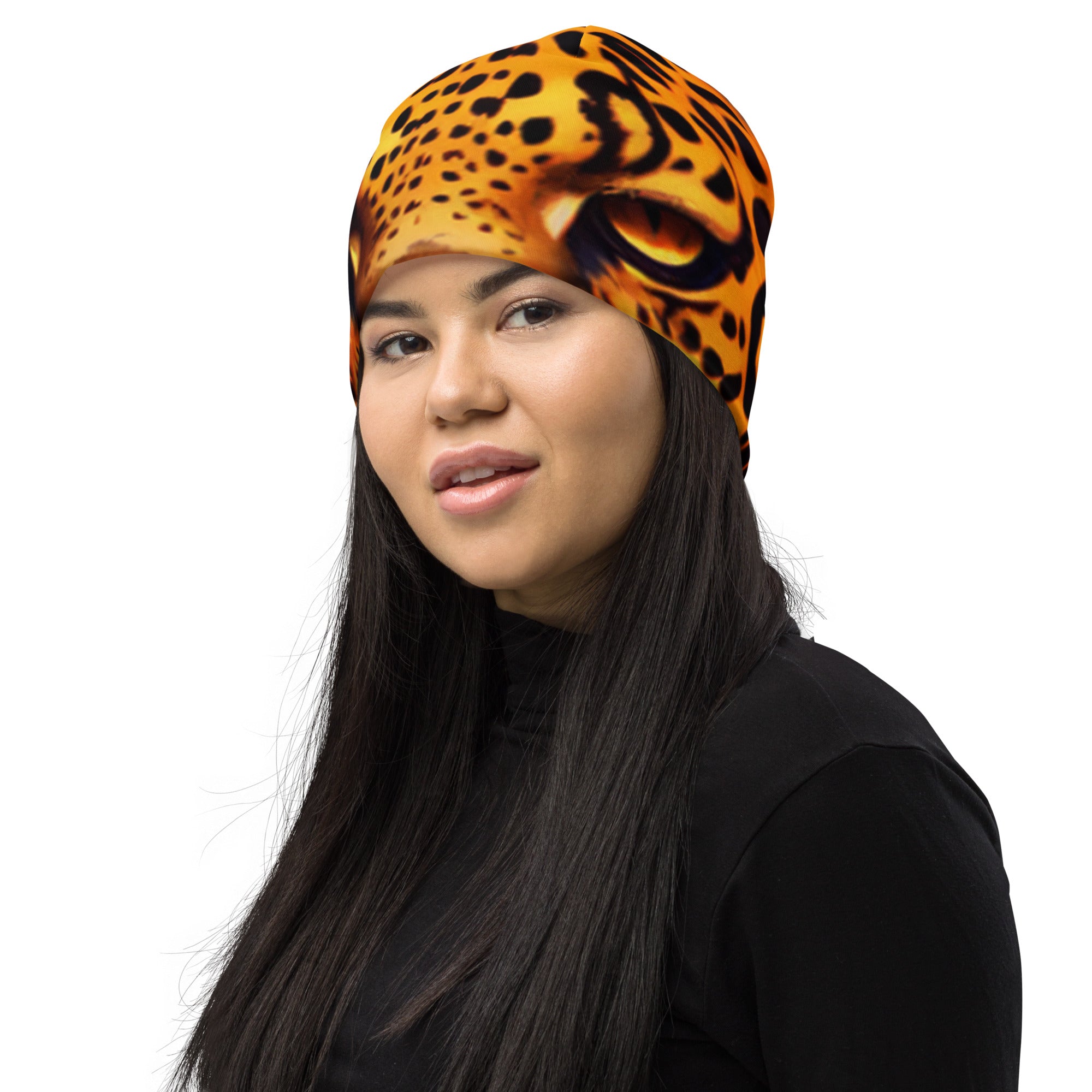 All-Over Print Beanie - Relaxed Jaguar