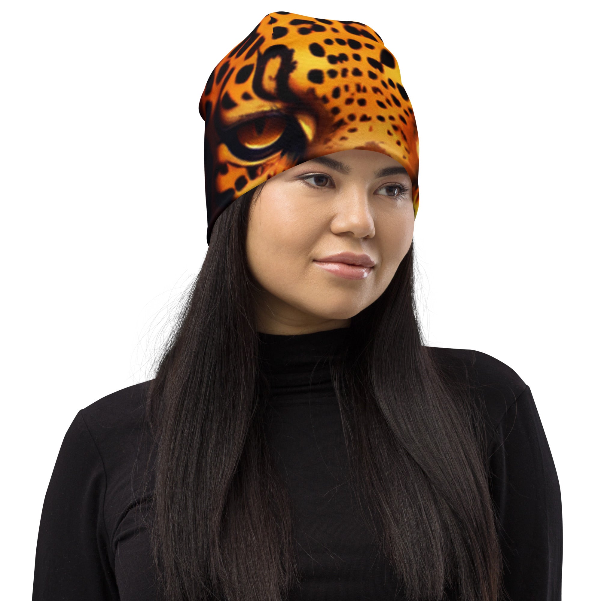 All-Over Print Beanie - Relaxed Jaguar