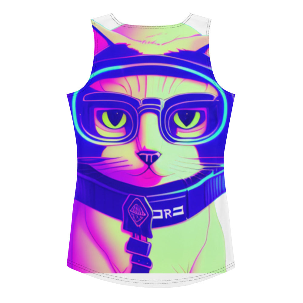 Sublimation Cut & Sew Tank Top - Cat Goggles