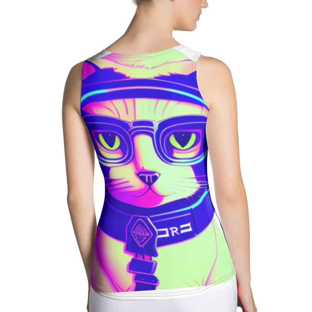 Sublimation Cut & Sew Tank Top - Cat Goggles