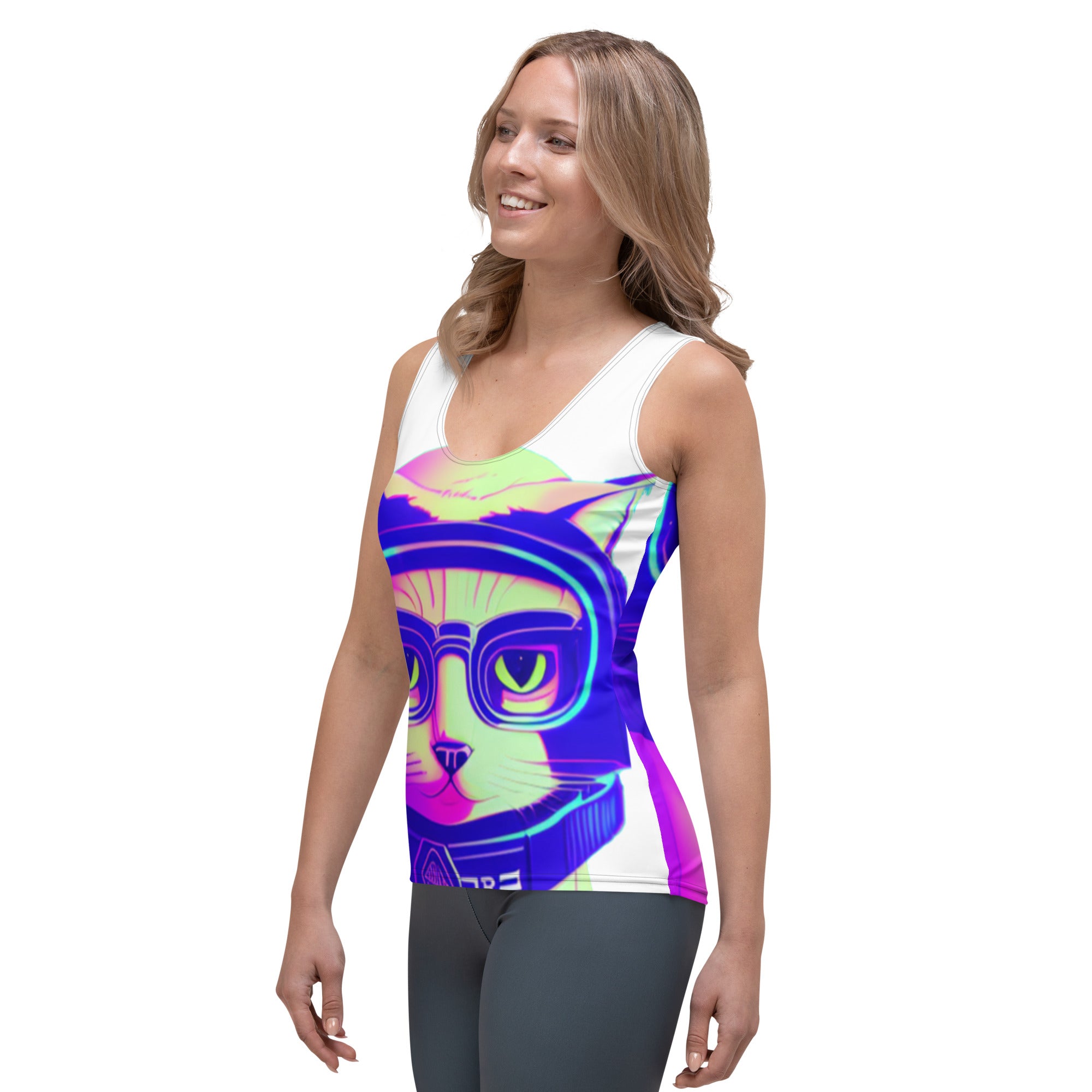 Sublimation Cut & Sew Tank Top - Cat Goggles