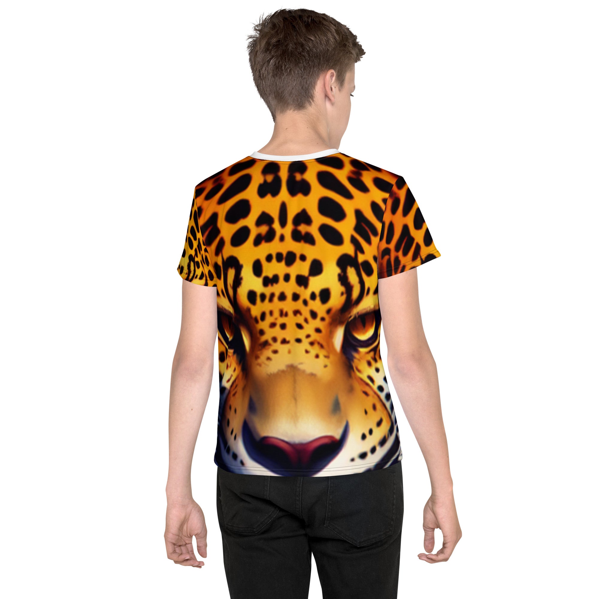 Youth Crew Neck All-Over Print - Relaxed Jaguar