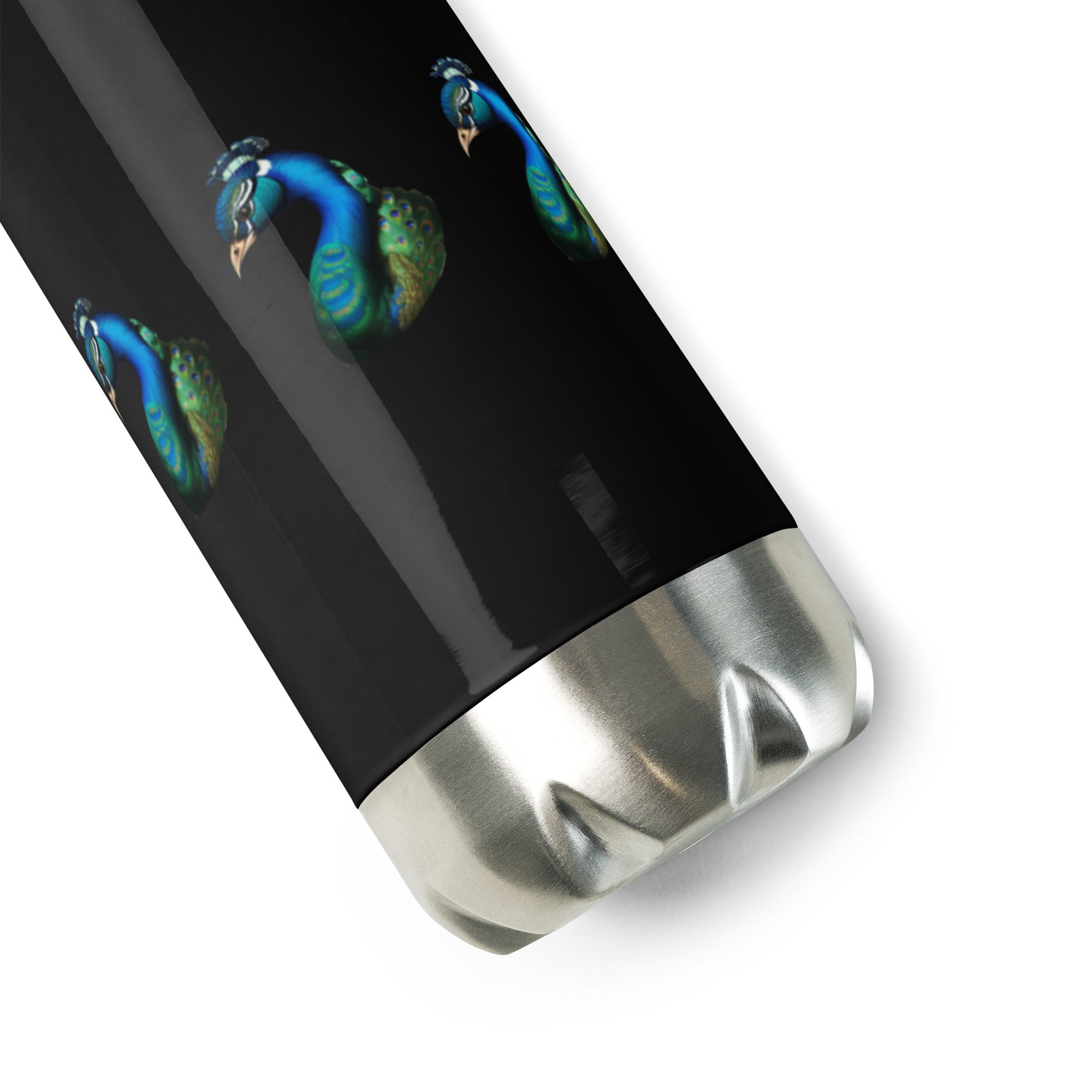 Stainless Steel Water Bottle - Pretty Peacock