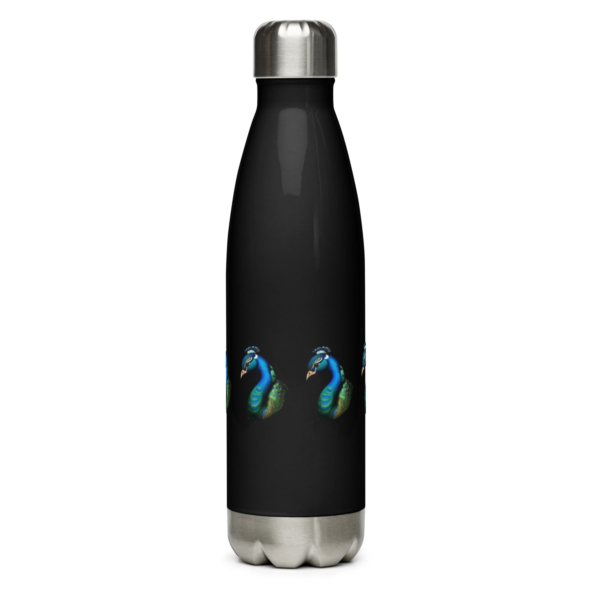 Stainless Steel Water Bottle - Pretty Peacock