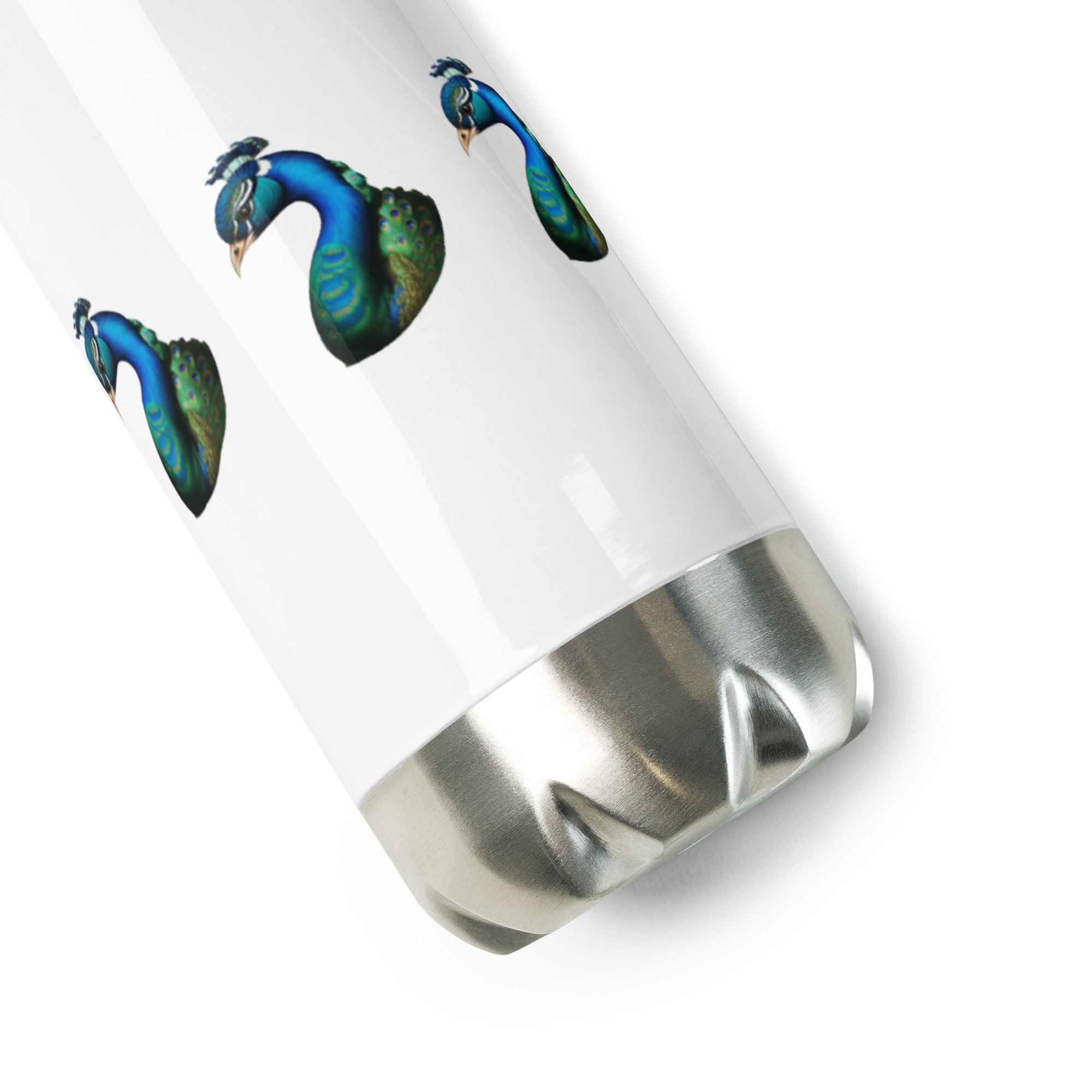 Stainless Steel Water Bottle - Pretty Peacock