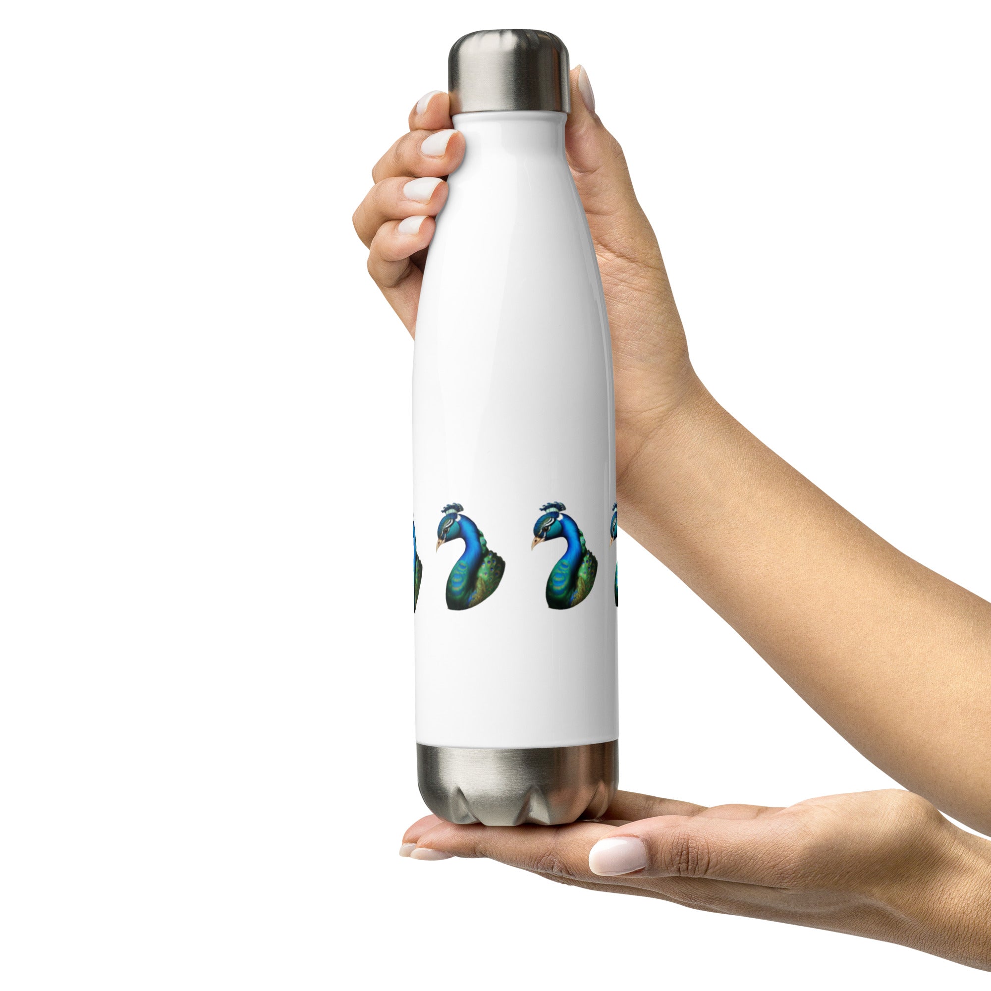 Stainless Steel Water Bottle - Pretty Peacock